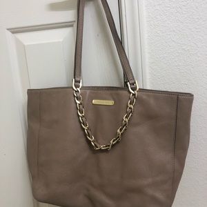 Michael Kors Brown Tote bag with Gold chain